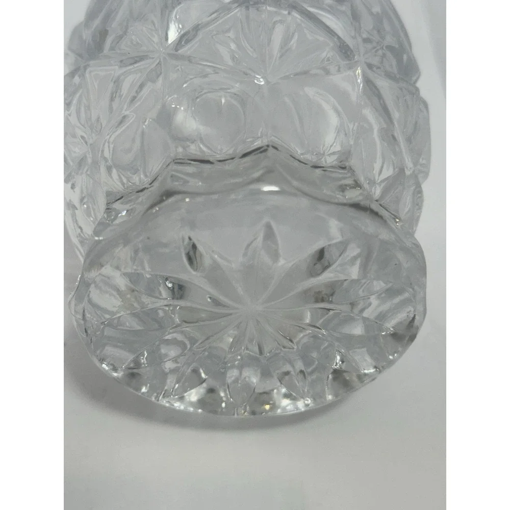 clear glass /crystal decanter with Solid Glass stopper Empty